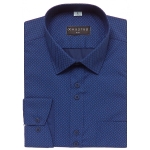 Koszula wizytowa Kustro granatowa z niebieskim deseniem