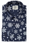 KOSZULA ŚWIĄTECZNA SNIEŻYNKA NA PREZENT SLIM FIT