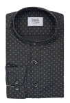 IMPREZOWA CZARNA KOSZULA MESKA ZE STÓJKĄ SLIM FIT 
