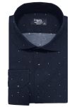 Czarna koszula męska mikrowzór slim fit