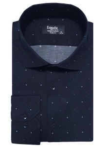 Czarna koszula męska mikrowzór slim fit