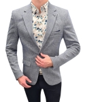 Elegancka Sportowa Marynarka w kratę casual slim